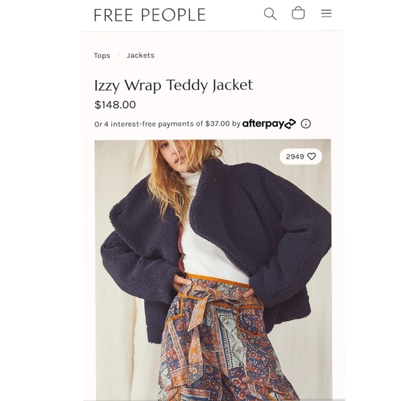 💯%FP Izzy Wrap Teddy Jacket - Picture 9 of 14